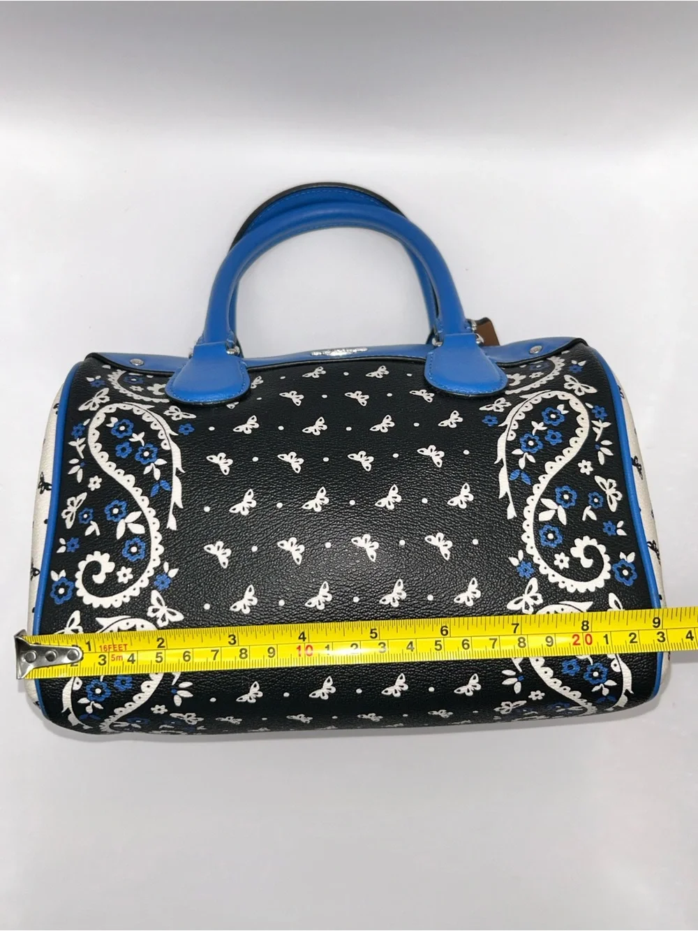 Coach Mini Bennett Butterly Bandana Print Satchel